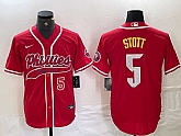 Men's Philadelphia Phillies #5 Bryson Stott Number Red Cool Base Stitched Baseball Jerseys,baseball caps,new era cap wholesale,wholesale hats